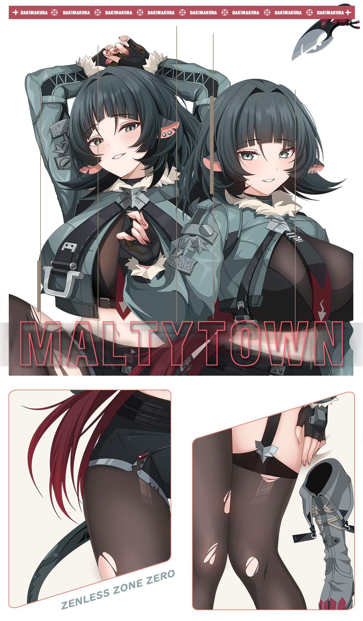 Zenless Zone Zero Jane Doe R18+ Sexy Dakimakura Hugging Body Pillow