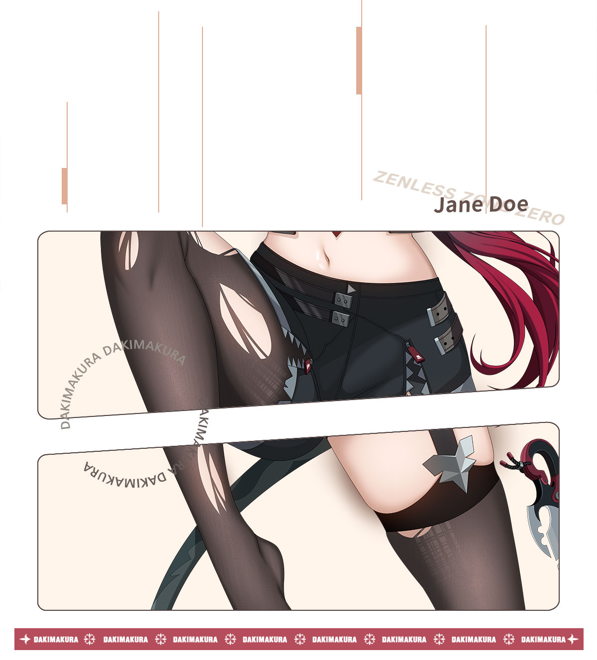 Zenless Zone Zero Jane Doe R18+ Sexy Dakimakura Hugging Body Pillow