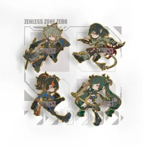 Zenless Zone Zero - Glow In The Dark - Hard Enamel Enamel Jane Doe, Zhu Yuan, Qingyi, Seth Lowell N.E.P.S Pin