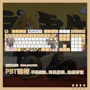 Zenless Zone Zero Toys Ju Fufu Keycap Game Character & Ju Fufu Display Keyboard ZZZ 108 Keycap